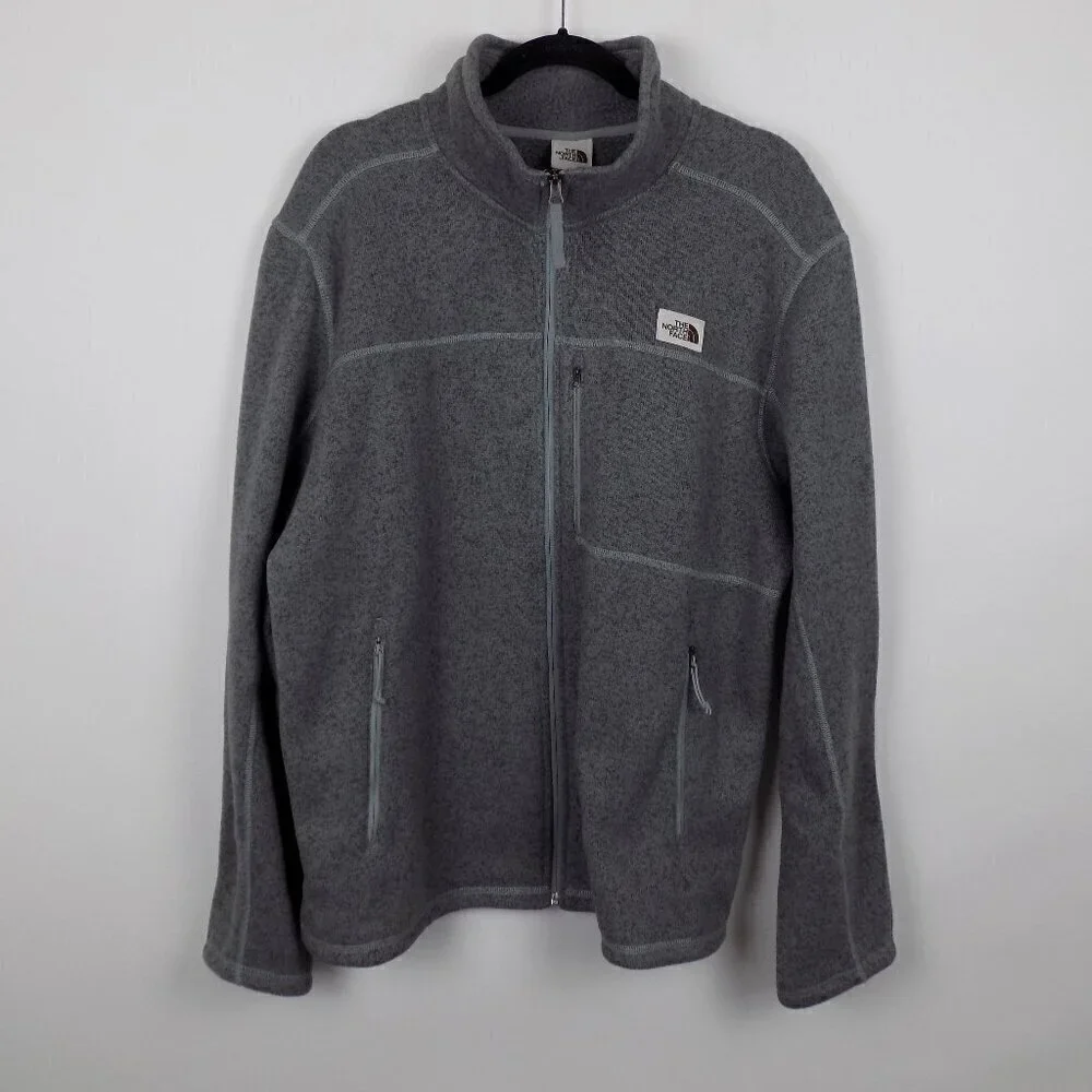 The North Face Men's Sweater Jacket Size XL Heathered Gray Gordon Lyons